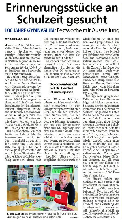 Erinnerungsstücke gesucht