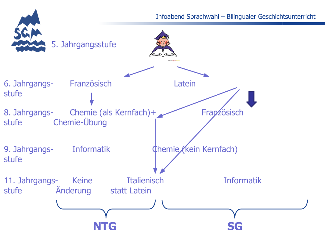 Ausbildungsrichtungen NTG, SG Ausbildungsrichtungen NTG, SG